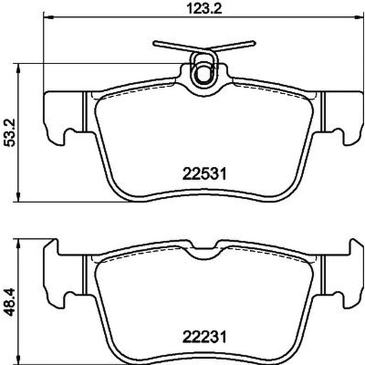 Mintex Rear Brake Pad Set fits Ford Galaxy 2019-2023 2.0