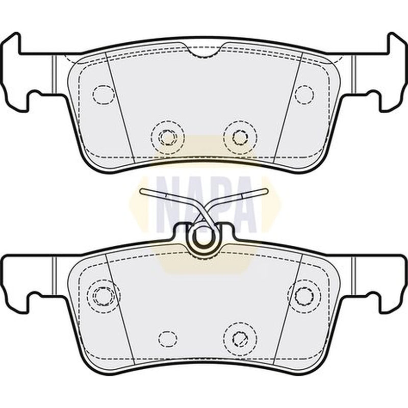 NAPA Rear Brake Pad Set fits Ford Fiesta VII 2017-2021 1.0 1.5