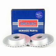 Borg & Beck Front Brake Vented Discs & Pads fits Toyota Bb II 2005-2016 1.3