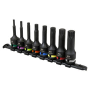 Sealey Premier Premier Spline Impact Socket Bit Set 1/2"Sq Drive 8pc AK56004 Sealey Premier - Dynamic Drive