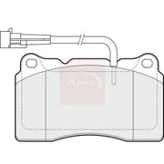 Apec Front Brake Pad Set fits Alfa Romeo 147 2003-2010 3.2