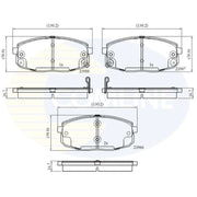 Comline Front & Rear Pads fits Hyundai I30 2011-2016 1.4 1.6