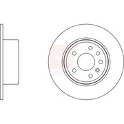 Apec 2 x Solid Rear Brake Discs SDK6025-x2