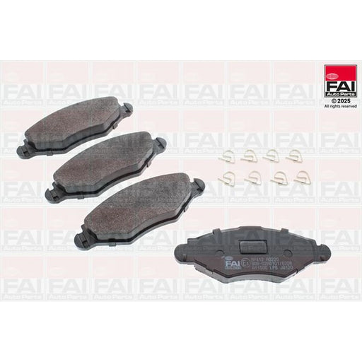 FAI Front Brake Pad Set fits Peugeot 206 1998-2012 1.1 1.4 1.9