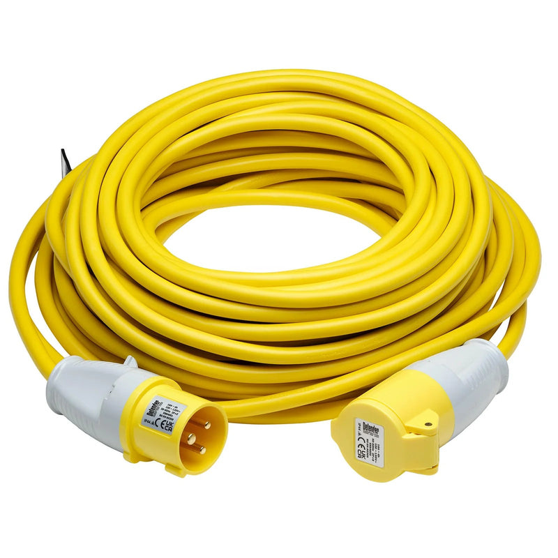 Defender E85233 110V Extension Lead, Yellow, 2.5mm², 16A, 25m - E85233 - image 1