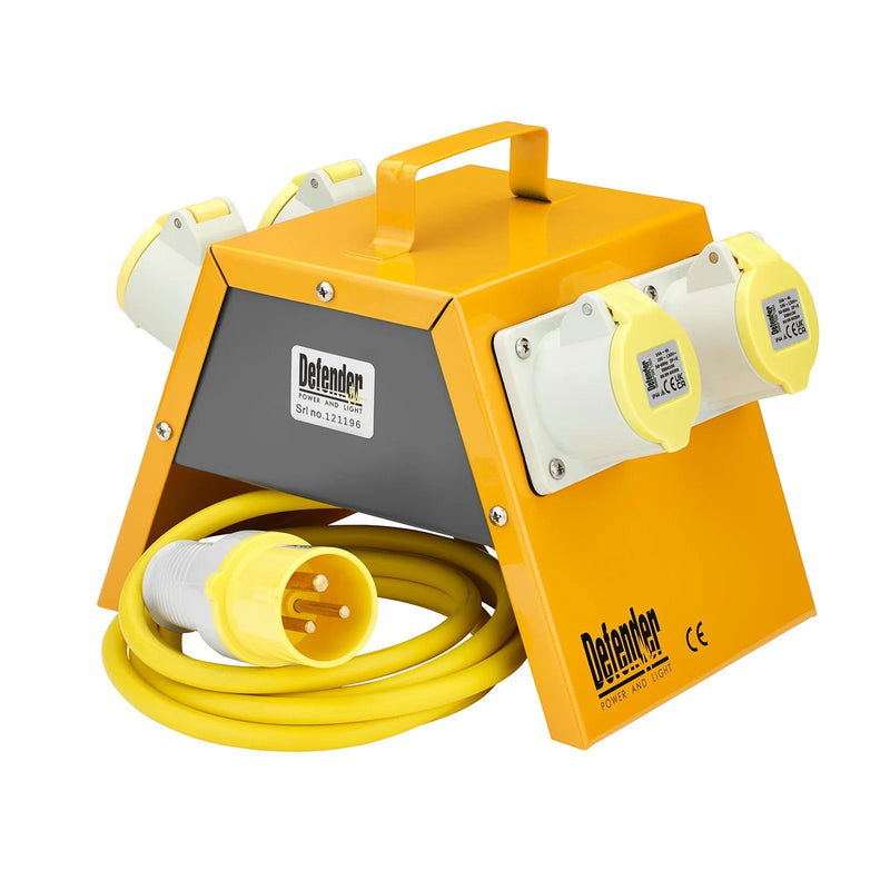 Defender E13104 110V Splitter Box, 4 x 16A - E13104 - image 1