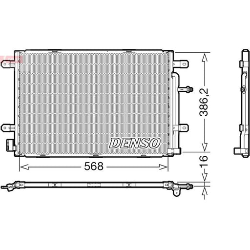 Denso Air Conditioning Condenser fits Audi A4 Allroad B8 2009-2016 2.0 3.0