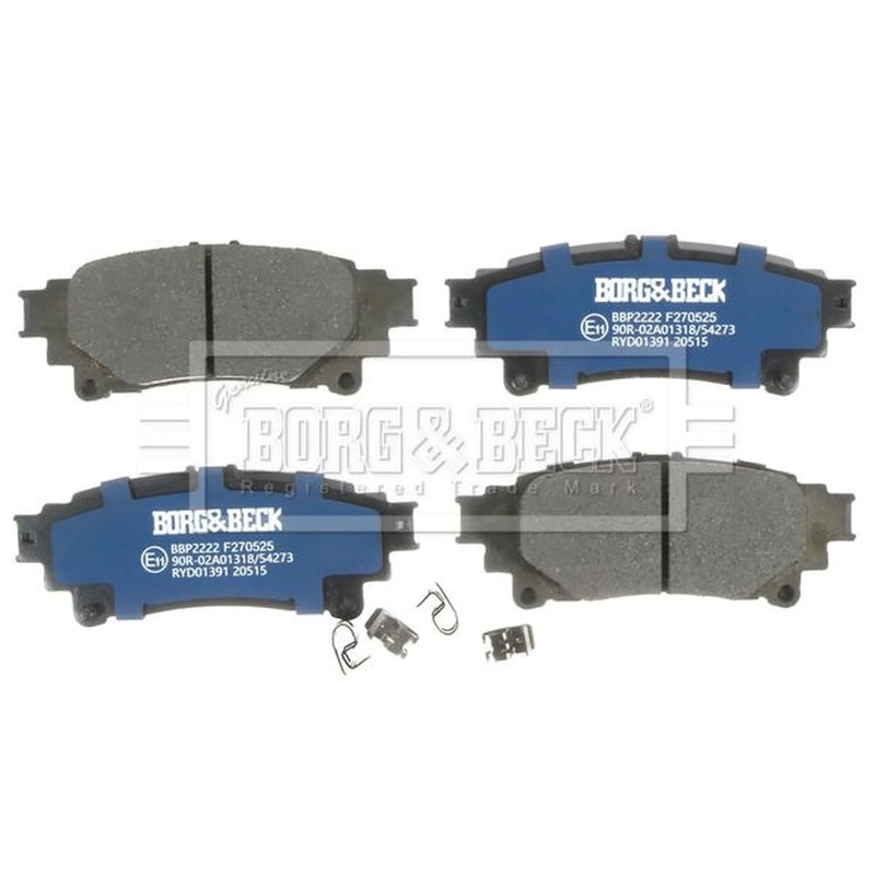 Borg & Beck Rear Brake Solid Discs & Pads fits Lexus Rx 2008-2015