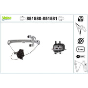 Valeo Electric Window Regulator Lifter Right Front 851581
