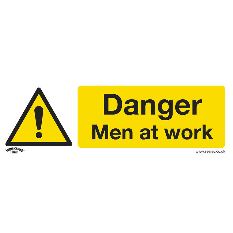 Sealey Warning Safety Sign Danger Men At Work Self-Adhesive Vinyl SS46V1 Sealey - Dynamic Drive
