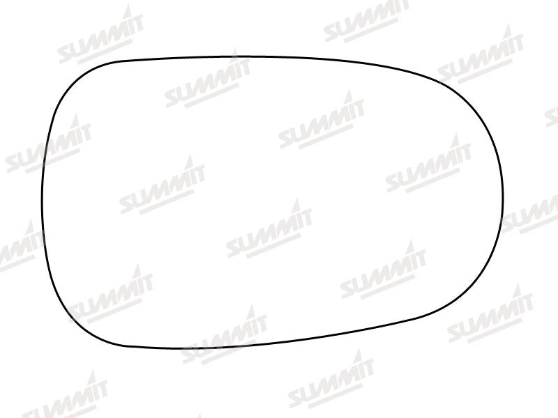 Summit Stick-On Standard Mirror Glass fits Renault Clio 94 on RHS LHS Summit - Bars 4 Cars