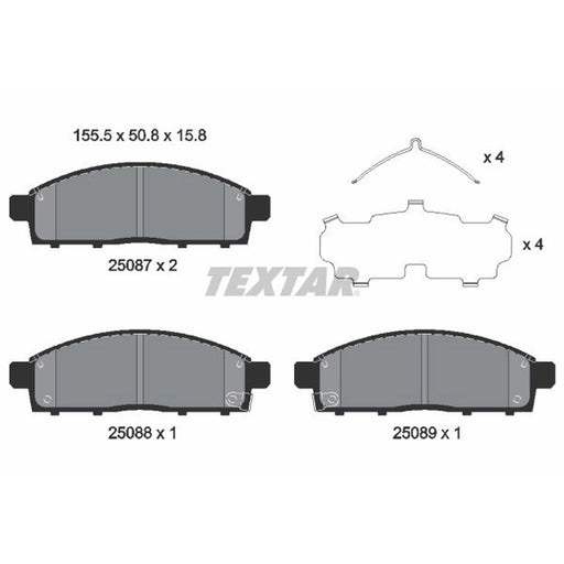 Textar Front Brake Pad Set 2508703