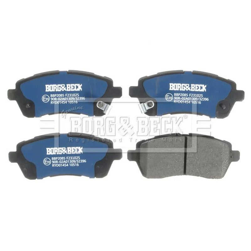 Borg & Beck Front Brake Discs & Pads fits Daihatsu Sirion 2005-2013 1.0 1.3