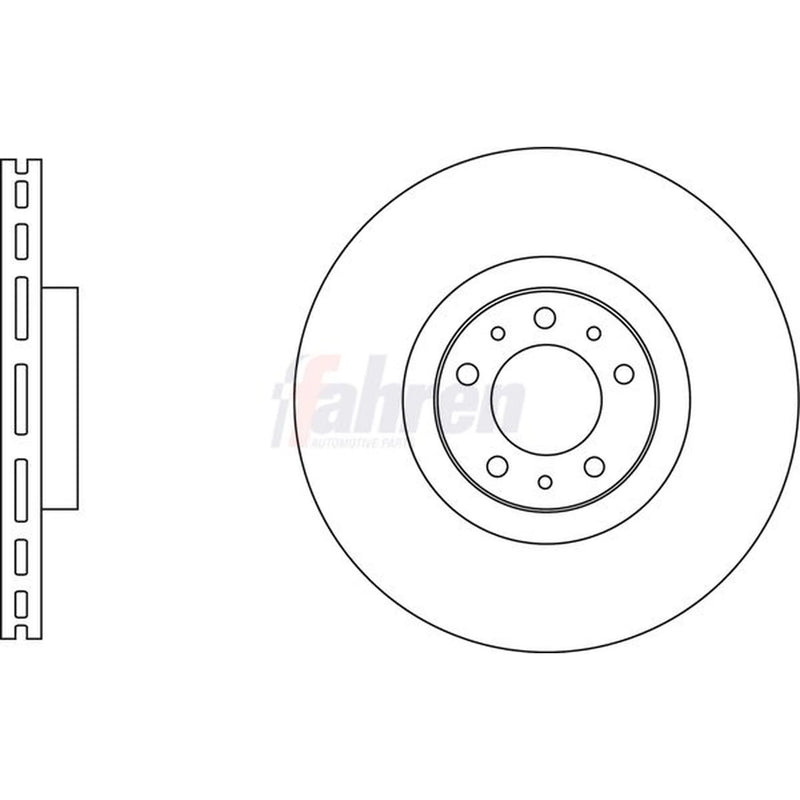 Fahren 2 x Vented Front Brake Discs FBD6996-x2