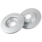 Borg & Beck Front Brake Vented Discs & Pads fits Renault Logan I 2007 on 1.5