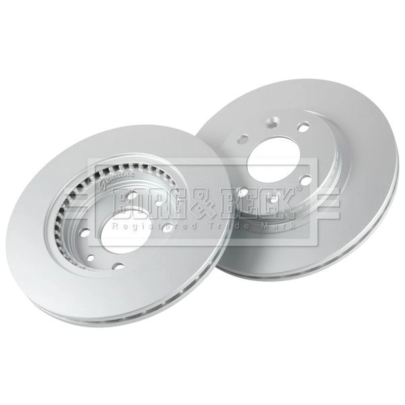 Borg & Beck Front Brake Vented Discs & Pads fits Renault Logan I 2007 on 1.5