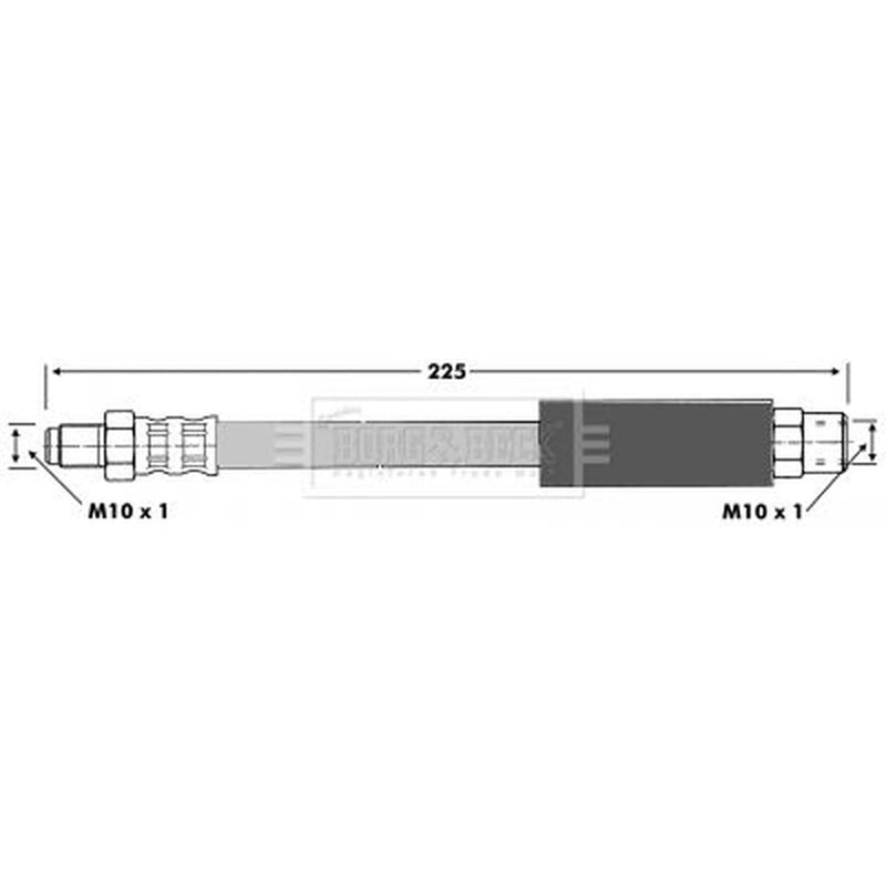 Borg & Beck Brake Hydraulic Hose Line outer BBH6627