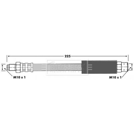Borg & Beck Brake Hydraulic Hose Line outer BBH6627