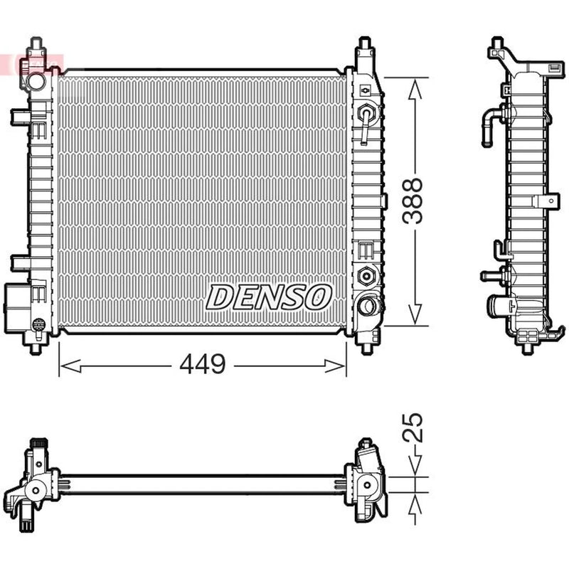 Denso Engine Radiator fits Nissan Sunny 2012 on 1.5