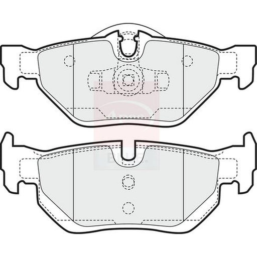 Apec Rear Brake Pad Set fits Alpina D3 2005-2008 2.0