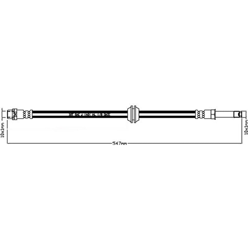 Juratek Brake Hydraulic Hose Line Front fits Mercedes-Benz Viano 2003-2007