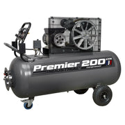 Sealey Air Compressor 200L Belt Drive 3hp with Front Control Panel SAC3203B Sealey - Dynamic Drive