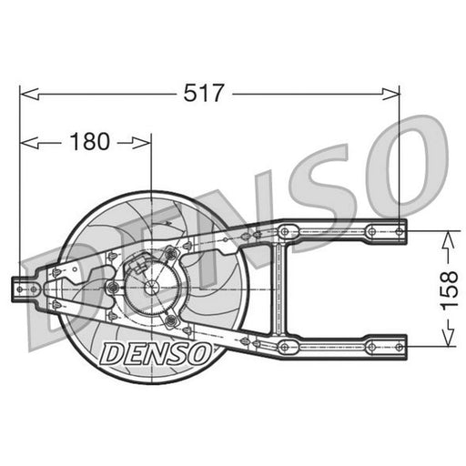 Denso Engine Cooling Fan fits Fiat Cinquecento 1991-1999 0.7 0.9