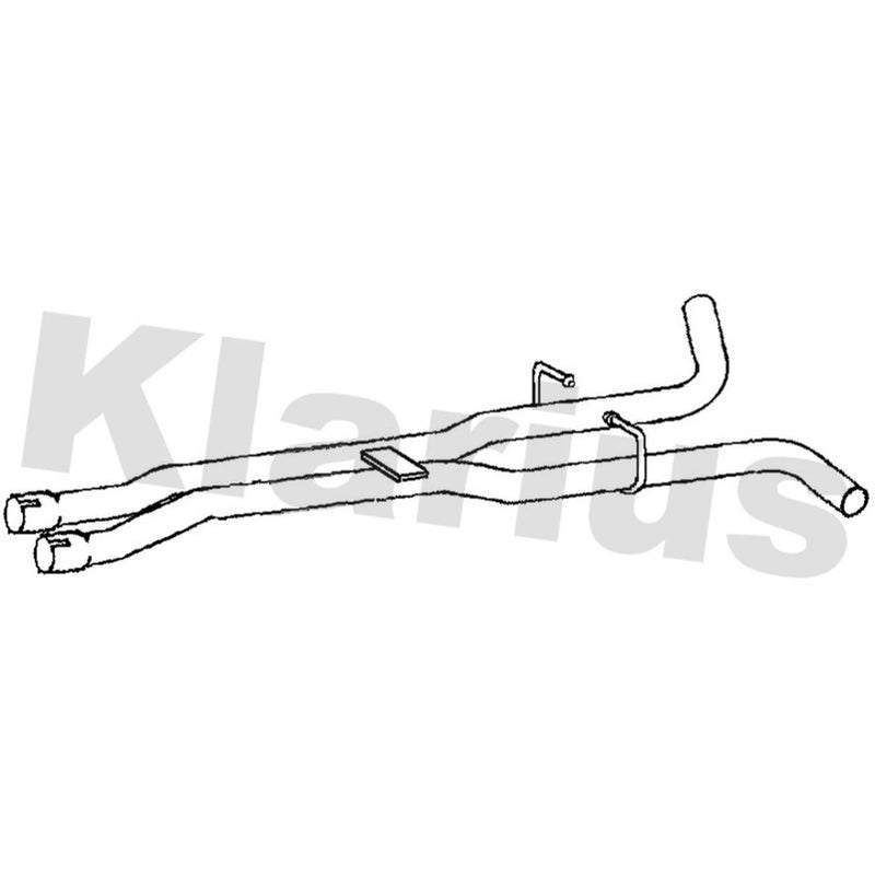 Klarius Box With Centre Pipe Centre fits Jaguar Xf I 2009-2015 3.0