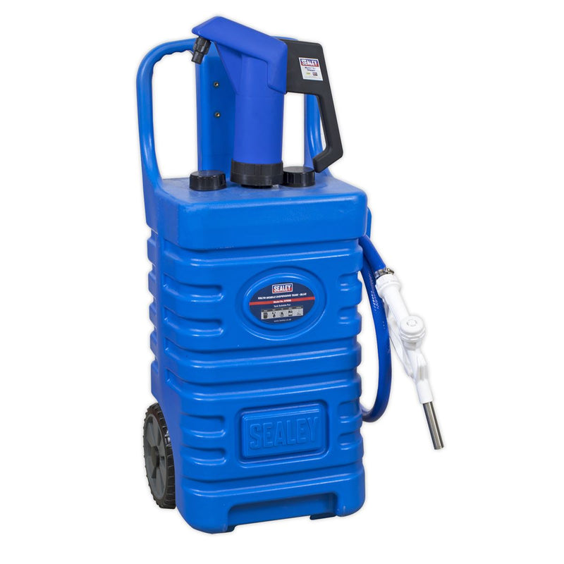 Sealey Mobile Dispensing Tank 55 Litre with AdBlue Pump Blue Fluid Transfer Sealey  - Dynamic Drive
