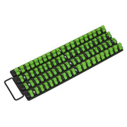 Sealey Premier Hi-Vis Green 1/4" 3/8" & 1/2" Square Drive Socket Rail Tray Sealey  - Dynamic Drive