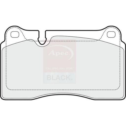 Apec Black Front Brake Pad Set fits Aston Martin DB9 Vantage 2015-2016 6.0