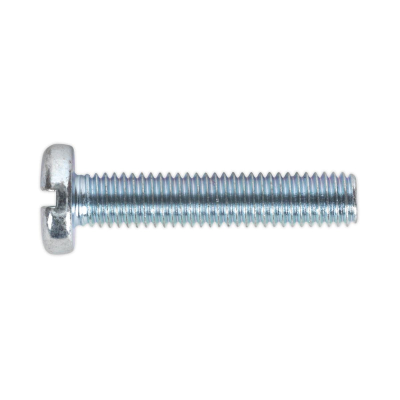 Sealey Machine Screw M5 x 25mm Pan Head Slot Zinc DIN 85 Pack of 50 MSS525 Sealey  - Dynamic Drive