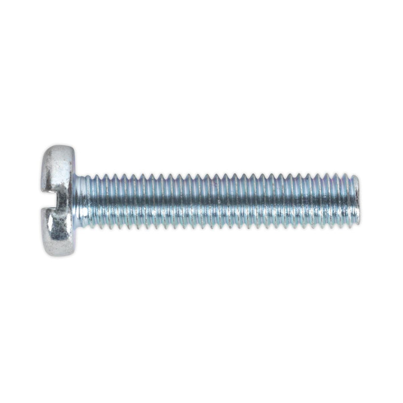 Sealey Machine Screw M5 x 25mm Pan Head Slot Zinc Pack of 50 MSS525 Sealey - Dynamic Drive