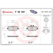 Brembo 4 x Front Brake Pad Set fits BMW I3 2013 on