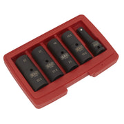 Sealey Deep Impact Socket Set 1/2"Sq Drive 77mm Double Ended 18.5-22.5mm 5pc Sealey - Dynamic Drive