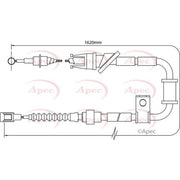 Apec Handbrake Cable Right Rear fits Volvo S40 I 1995-2004 1.6 1.8 1.9 2.0
