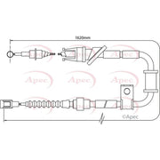 Apec Handbrake Cable Right Rear CAB1509