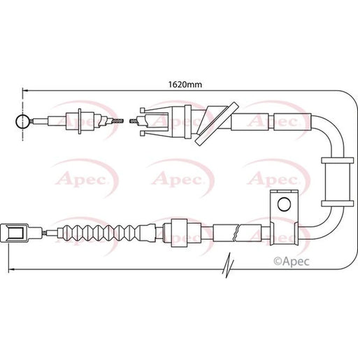 Apec Handbrake Cable Right Rear CAB1509