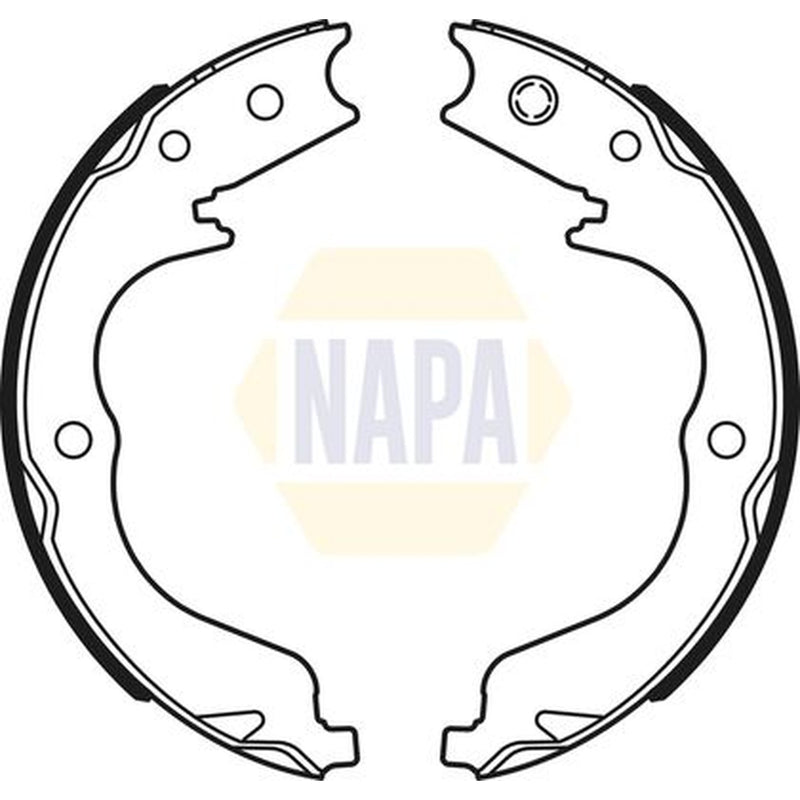 NAPA Parking Brake Shoe Set fits Citroën C-Crosser 2007-2012 2.2 2.4