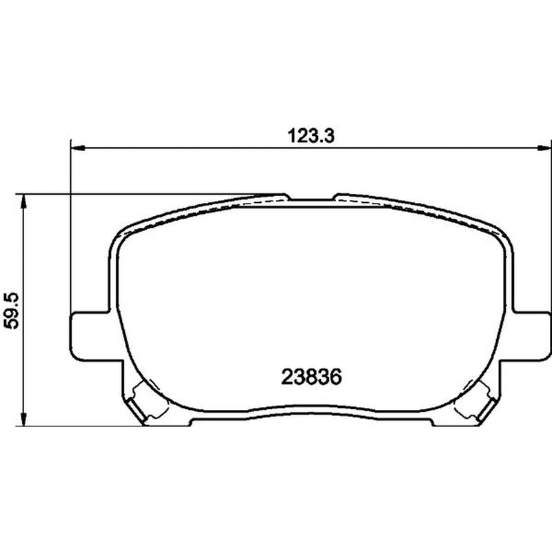 DON Front Brake Pad Set fits Toyota Avensis Verso 2001-2010 2.0 2.4