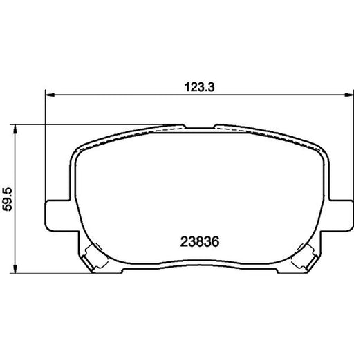 Mintex Front Brake Pad Set fits Toyota Avensis Verso 2001-2010 2.0 2.4