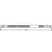 Borg & Beck Brake Hydraulic Hose Line Rear Right BBH8393