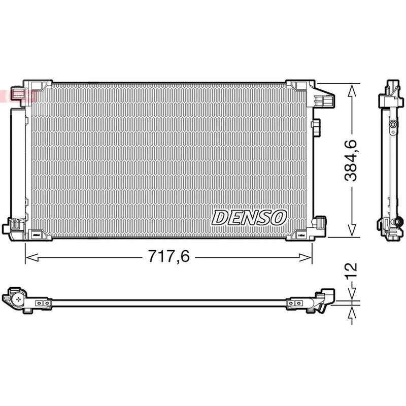 Denso Air Conditioning Condenser fits Lexus Ux 2020 on