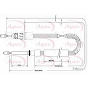 Apec Handbrake Cable Right Rear CAB1551