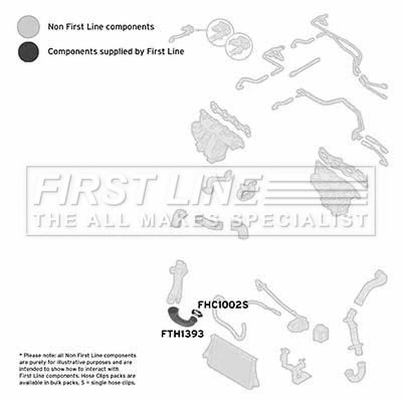First Line Intercooler Turbo Charge Air Hose fits Cadillac Bls 2006-2007 1.9