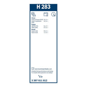Bosch Conventional Wiper Blade 280mm — H283 fits Citroën C4 Grand Picasso II