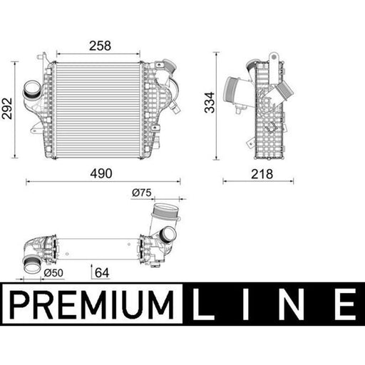 Mahle Intercooler (Charge Air Cooler) Left fits Audi Q7 2015-2019 3.0