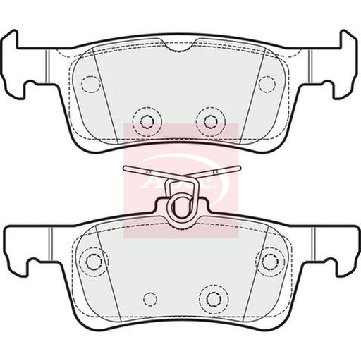 Apec Rear Brake Pad Set fits Peugeot 308 II 2013-2021 1.2 1.5 1.6