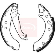 Apec Brake Shoe Set Axle Kit fits Ford Courier Box Body 1996-2003 1.3 1.4 1.8
