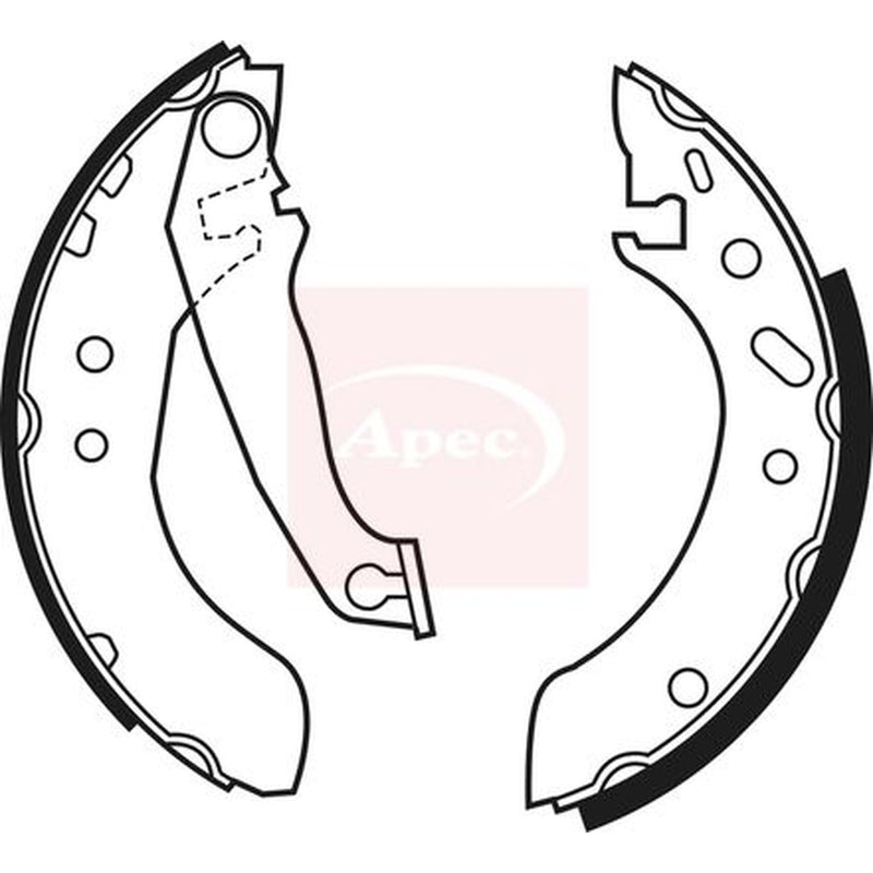 Apec Brake Shoe Set Axle Kit fits Ford Courier Box Body 1996-2003 1.3 1.4 1.8